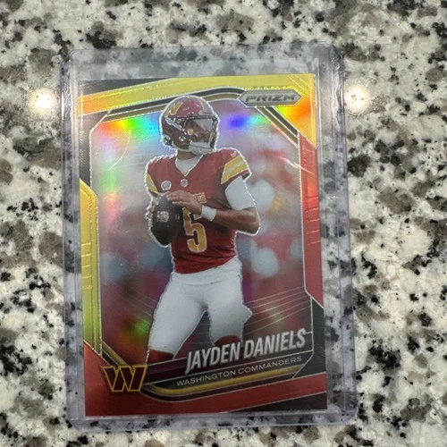 2025-26 Panini Prizm Jayden Daniels Red & Yellow Prizm /44 Color Match