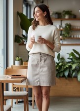 Vintage Old Navy Perfect Pencil Straight Knee-Length Skirt Gray Women's 4 24