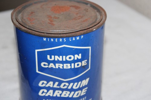 Vintage volle 2 Pfund Union Carbide Bergmann Lampe Kalziumkarbid Dose - Bild 11 von 15