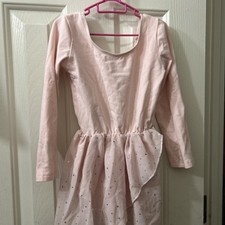 Girls Ruffled Gymnastics Leotard with Sparkly Dots Sz 5T