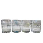 Vintage Anchor Hocking Ribbed Tumblers 4" Tall  x 3" Diameter 8 Ounces Set of 4