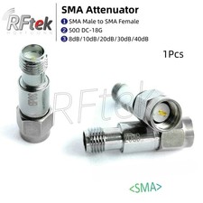 8-40dB SMA Male/Female RF Coax Attenuator 0-18GHz 2W 50 8dB/10dB/20dB/30dB/40dB