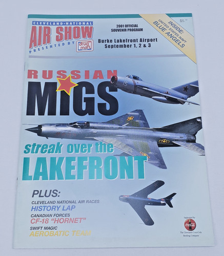 Vintage 2001 Cleveland National Air Show Souvenir Program USN Blue Angels