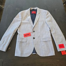 Hugo Boss Mens 38S Extra Slim Fit Blazer Blue Performance Super-Flex 50476628
