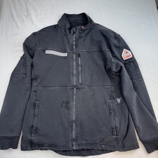 Bulwark FR CAT 2 NFPA 2112 Flame Resistant Long Sleeve Protective Jacket Zip Lar