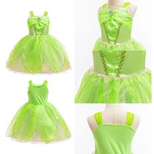 Girls Dress Sleeveless Costume Halloween Gown Fairy Skirt Performance Ceremony