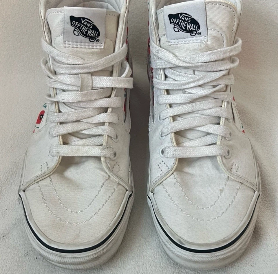 Женские кроссовки VANS Sk8-Hi с цветком мака 7,5 - Изображение 4 из 4