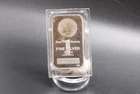 1 OZ 999+ FINE SILVER BAR - MORGAN DESIGN HIGHLAND MINT Rev. Crisscross Pattern