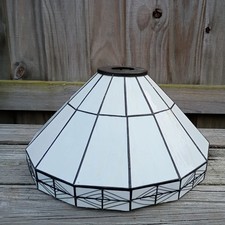 Dale Tiffany Mission Style Cream Beige Slag Glass Lamp Shade