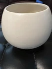 Vintage 1960s MCCOY POTTERY Cream White Round Ball Planter MCM 6" Matte Finish