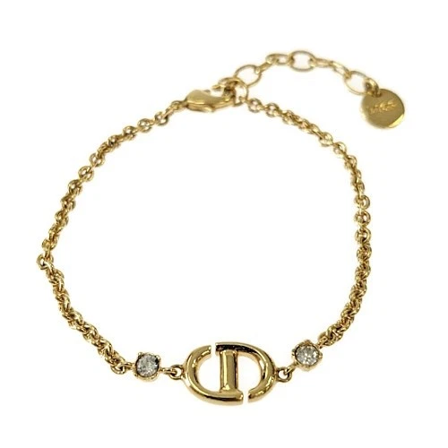Bracelet DIOR Cd Marine Métal Or Jaune Cristal Accessoires Marque Bijoux