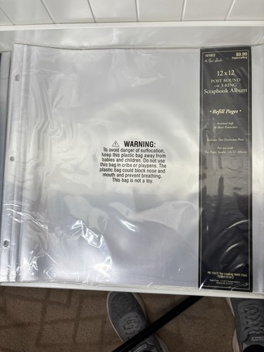 12x12 Inch Post Bound Or 3 Ring Scrapbook Refill Pages 40 In Total