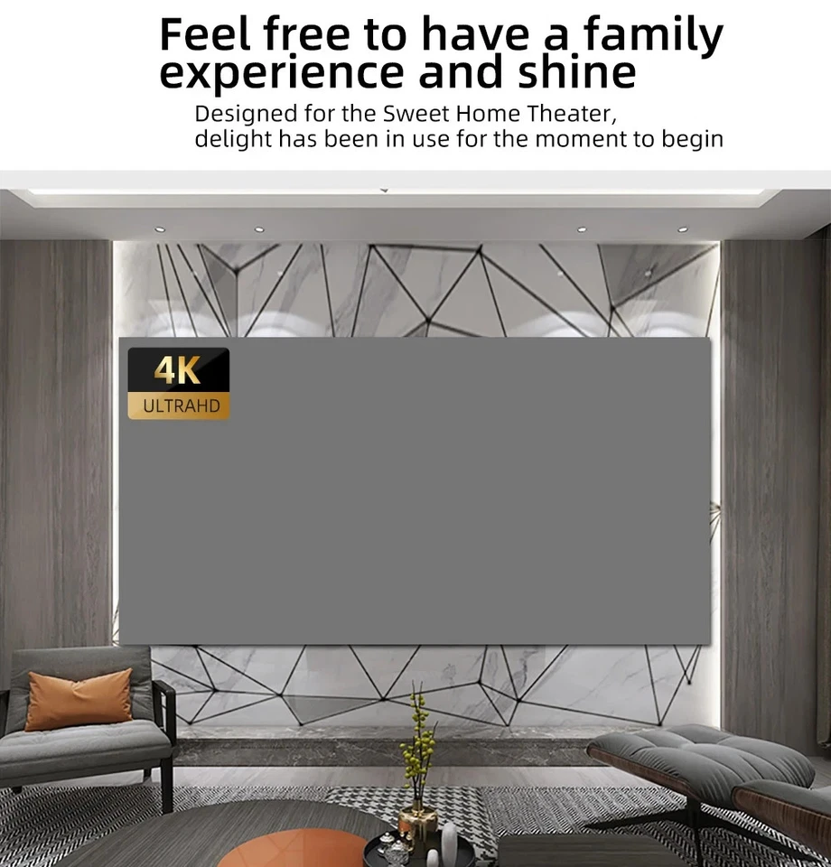 Portable Foldable Projector Screen 16:9 HD Outdoor Home Cinema Theater 3D Movie - Image 3 of 4