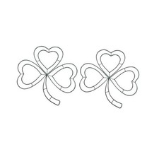 Shamrock Shaped Wire Wreath Frame 2PCS Green Irish Lucky Clover St. Patrick's