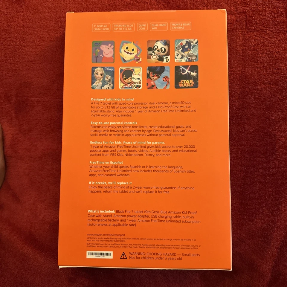 Amazon Fire 7 Kids Edition 16GB 9th Generation, Wi-Fi, 7-inch NEVER OPENED - Image 3 of 4