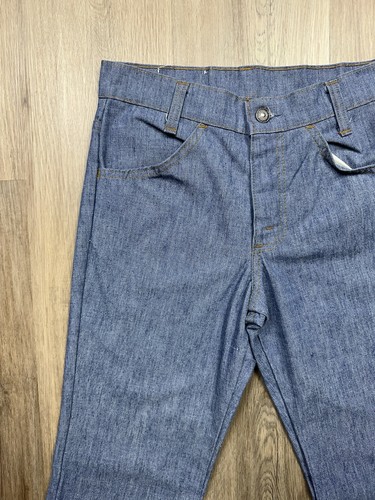 70s Vintage Levi’s 784 Orange Tab Bell Bottom Jeans Hippie Denim Size 26 - Picture 3 of 12