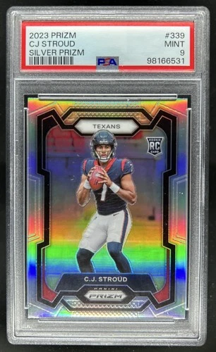 2023 Panini Prizm C.J. Stroud RC Silver Rookie #339 Texans PSA 9