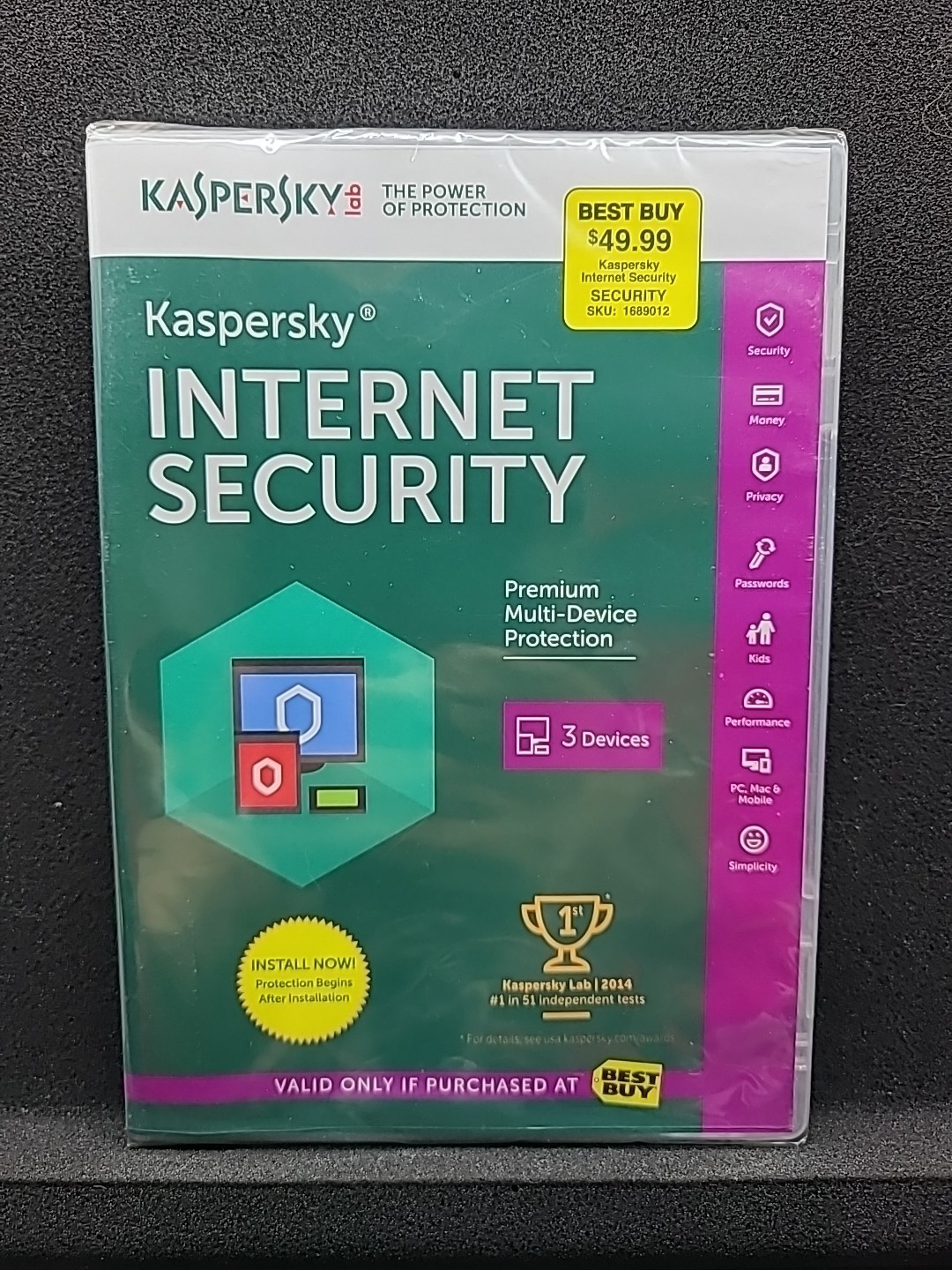 Kaspers Internet Security Premium PC Protection MACs PC & Android  2015 Sealed