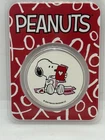 Peanuts® Snoopy Valentine Day Cards 1 oz Colorized Silver Round TEP