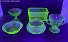 Vintage Green Uranium Depression Glass Lot