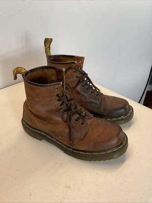 Dr. Martens Men's 1460 Crazy Horse Leather 8-Eye Lace Up Boots Brown Size 7/8.5w