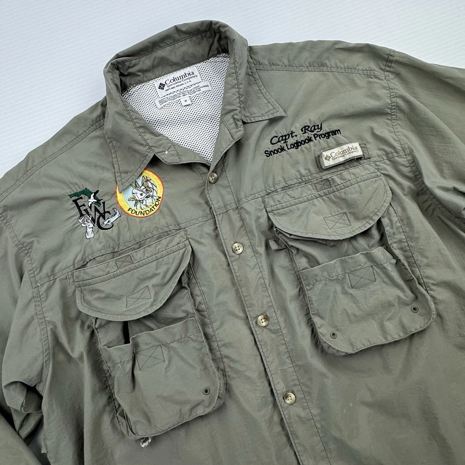 Columbia PFG Fishing Shirt Mens M Vented Snook Logbook Program Embroidered
Opens in a new window or