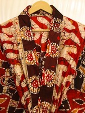 Pure Silk Beige  Red kimono Long Robe Gown Girl's Woman Silk Kimono KMO5430