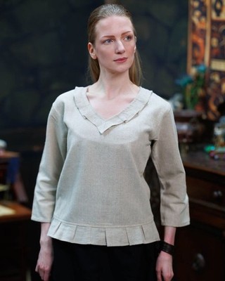 Mytholon Josefina Bluse Leichte Baumwolle Natur S Larp Mittelalter #14212