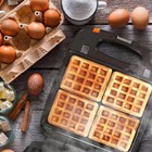 3-in-1 Snack Maker 1200W Waffle Toastie Grill Press Removable Plates