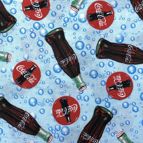 Coca-Cola Polar Bear Bottle Cap Vintage Classic Holiday Bottle Craft Fabric Lot - Picture 3 of 7