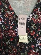 NWT LOFT Maternity Summer Dress Size Med Floral Rayon/Spandex Sleeveless Knee Hi