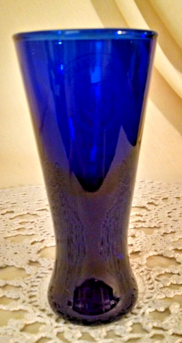 ITHACA COLLEGE SHOT GLASS COBALT BLUE CONTOURED COMMITMENT TO EXCELLENCE 1892 NY - Picture 2 of 7