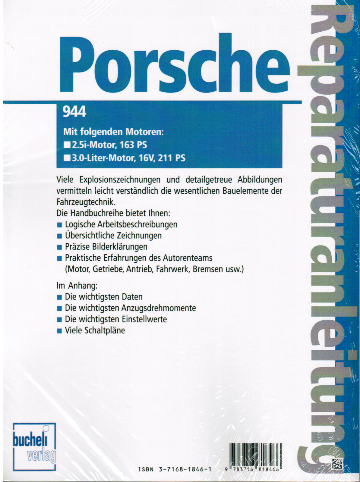 Thumbnail - Buch Reparaturanleitung Porsche 944 2,5 I Und 3,0 Liter-16v-motor Ab