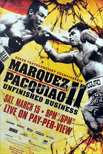MANNY PACQUIAO vs. JUAN MANUEL MARQUEZ (2) Original HBO Boxen Poster AUKT - Bild 18 von 20