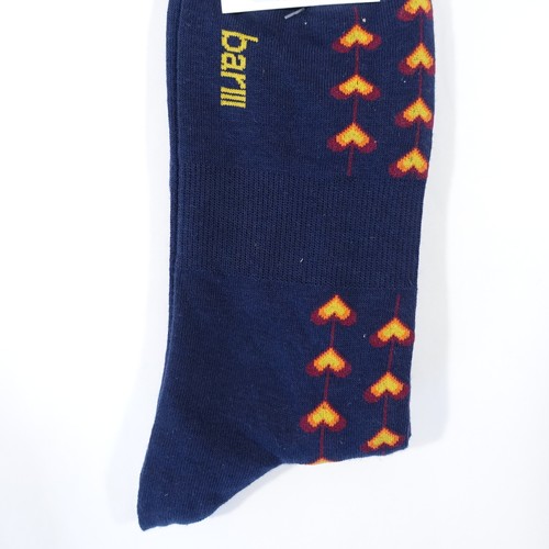 BAR III 3 MARINEBLAU ROT HERZ VALENTINSTAG LIEBE DRUCK NAHTLOSE KLEID CREW-SOCKEN NEU MIT ETIKETT - Bild 4 von 6