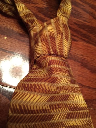 GEOFFREY BEENE Hand Made in USA 100% Silk Mens NWOT BROWNISH Necktie MSRP $55 - Picture 2 of 10