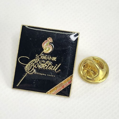 Sobranie Cocktail Lot Of 4 Square 1" Vintage Lapel Pin Pinback Buttons - Picture 2 of 4