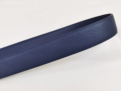 38mm Belt Reversible Leather Customized Replacement Belt Togo Navy/Navy Swift