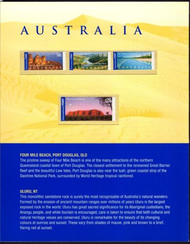 Panoramas of Australia 2001 conjunto de 4 estampillas internacionales, como nuevas - Imagen 2 de 2