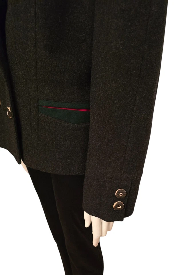 Julius Lang Damen Janker Jacke Loden Blazer Doppelreiher Gr. 46 Hirsch Knöpfe - Bild 4 von 4