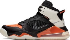 JORDAN MARS 270 YOUTH SIZE 5.5 SAME AS WOMAN 7.0 NEW BLACK WHITE ORANGE RARE