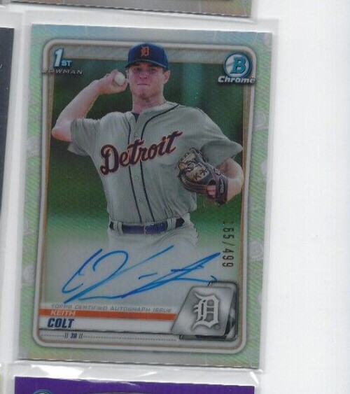 2020 Bowman Chrome Draft Auto Refractor #CDAKC Colt Keith /499
