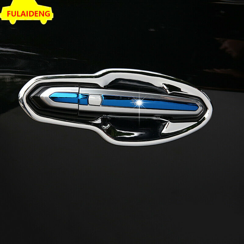 12P For Cadillac XT5 2016-2025 Blue Glossy Outside Door Handle Sticker Covers - Picture 2 of 5