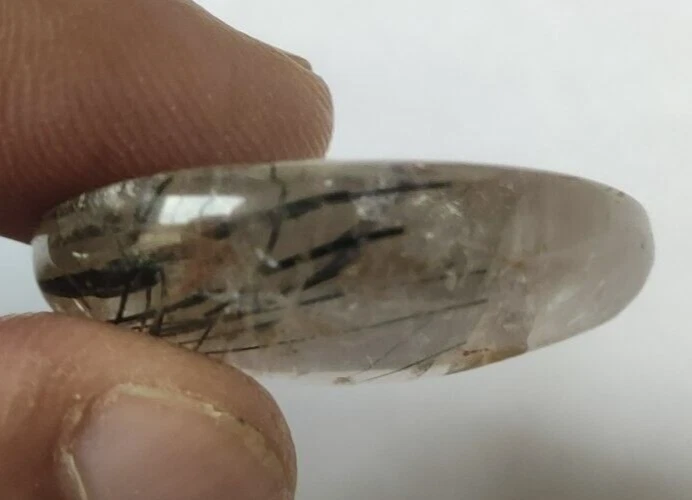 Natural 34.00 Ct. Black Rutile Quartz Oval Loose Gemstone for Ring & Pendant - Image 3 of 4