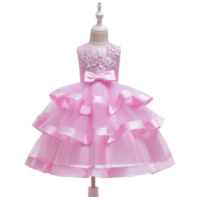 Mädchen Prinzessinnenkleid Spitze Zeremonie Party Tanz 4-10 Jahre Tutu