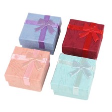 24pcs Gift Boxes Bow-knot Ring Bracelet Storage Boxes Jewelry Gift Cases UK
