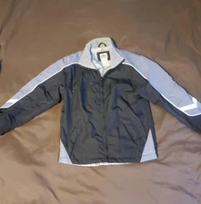 Athletic Works Black Grey Boy's Windbreaker Jacket Size Large (12/14)