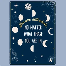 🌔🌕🌖 𝐌𝐎𝐎𝐍 𝐏𝐇𝐀𝐒𝐄 Inspirational Metal Sign "YOU ARE STILL WHOLE"  NEW