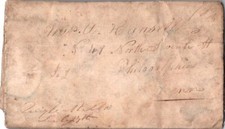 Pennsylvania Quigle's Mills c1838 ms, ms 18 3/4  1828-1839  Stampless Folded Let