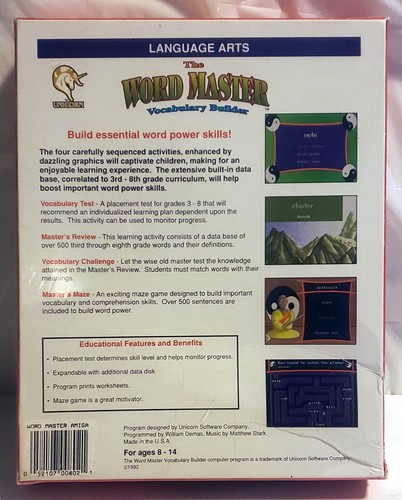 Amiga: The Word Master Vocabulary Builder by Unicorn - Zdjęcie 2 z 2